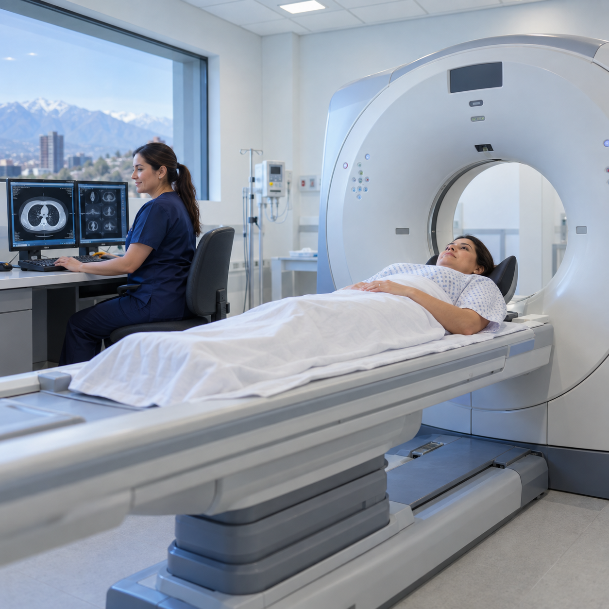 Paciente recibe orientación sobre las diferencias entre scanner y resonancia magnética en Osorno.